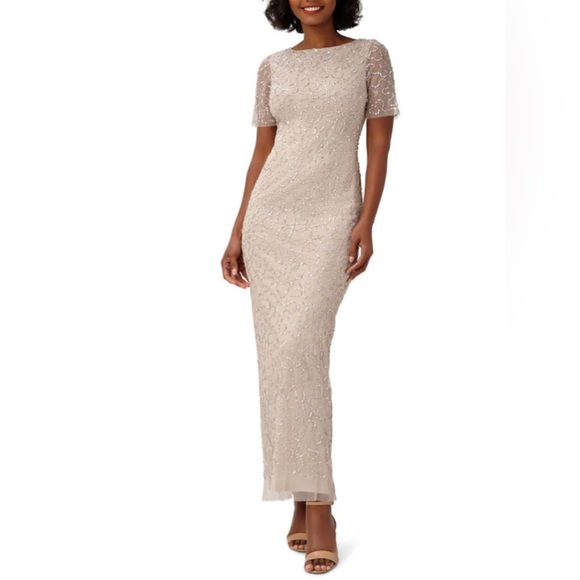Papell Studio by Adriana Papell - Sequin and Beaded Gown - Picture 1 of 3